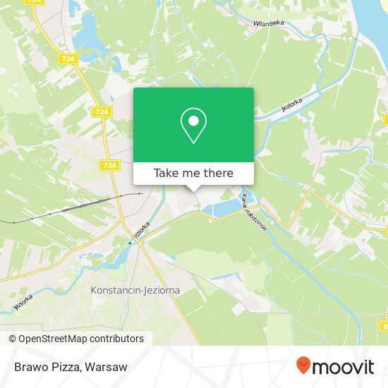 Mapa Brawo Pizza, ulica Mirkowska 54 05-520 Konstancin-Jeziorna