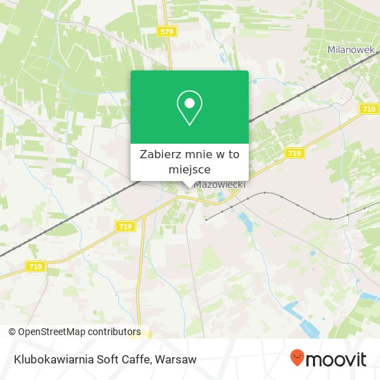 Mapa Klubokawiarnia Soft Caffe, ulica Spoldzielcza 9 05-825 Grodzisk Mazowiecki