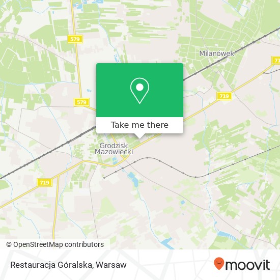 Mapa Restauracja Góralska, ulica Elizy Orzeszkowej 4 05-827 Grodzisk Mazowiecki