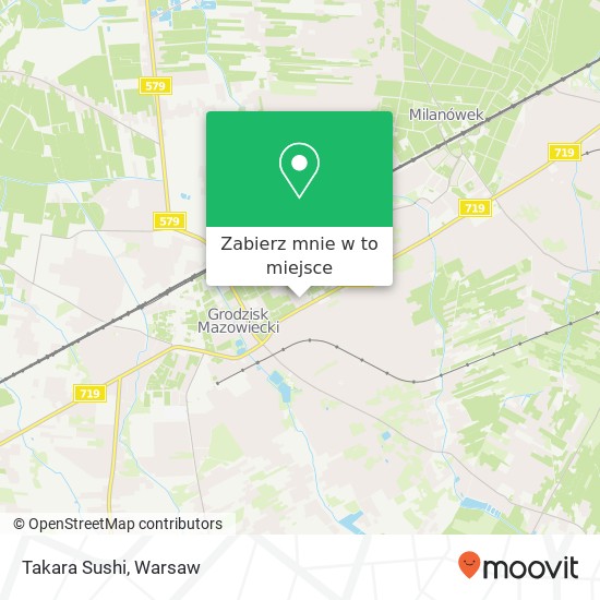 Mapa Takara Sushi, ulica Tadeusza Bairda 56 05-827 Grodzisk Mazowiecki