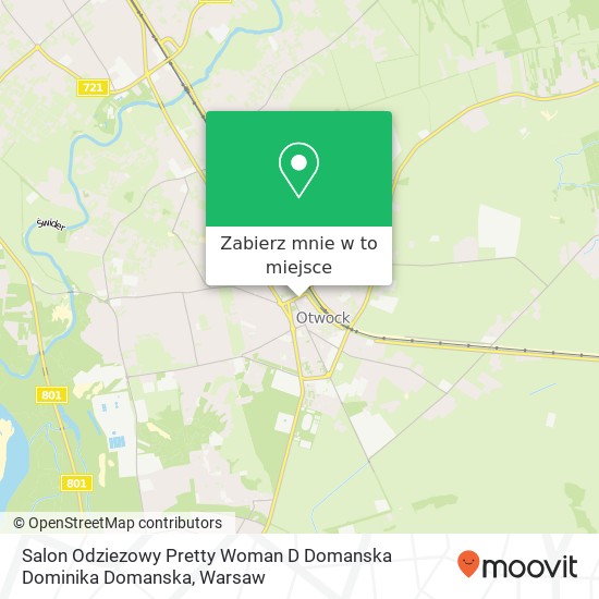 Mapa Salon Odziezowy Pretty Woman D Domanska Dominika Domanska, ulica Powstancow Warszawy 11 Otwock