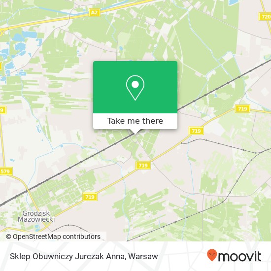 Mapa Sklep Obuwniczy Jurczak Anna, ulica Jozefa Pilsudskiego 33 05-822 Milanowek