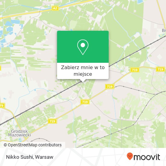 Mapa Nikko Sushi, ulica Przeskok 9 05-822 Milanowek