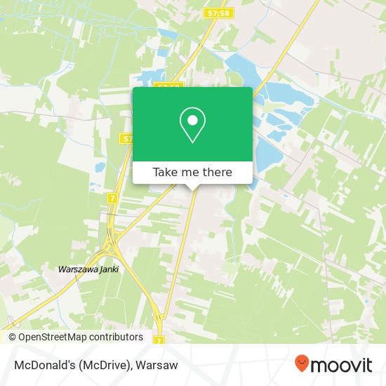 Mapa McDonald's (McDrive), plac Szwedzki 1 05-090 Raszyn