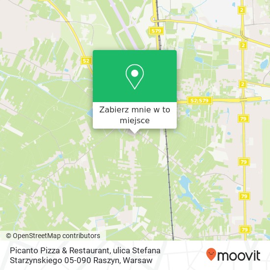 Mapa Picanto Pizza & Restaurant, ulica Stefana Starzynskiego 05-090 Raszyn