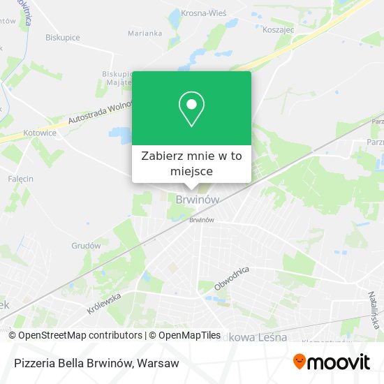 Mapa Pizzeria Bella Brwinów