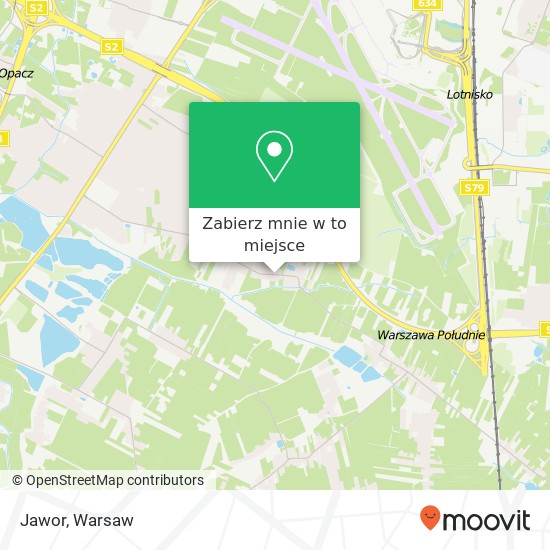 Mapa Jawor, ulica Warszawska 73 05-090 Raszyn