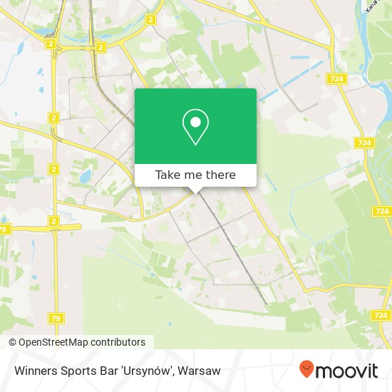 Mapa Winners Sports Bar 'Ursynów'