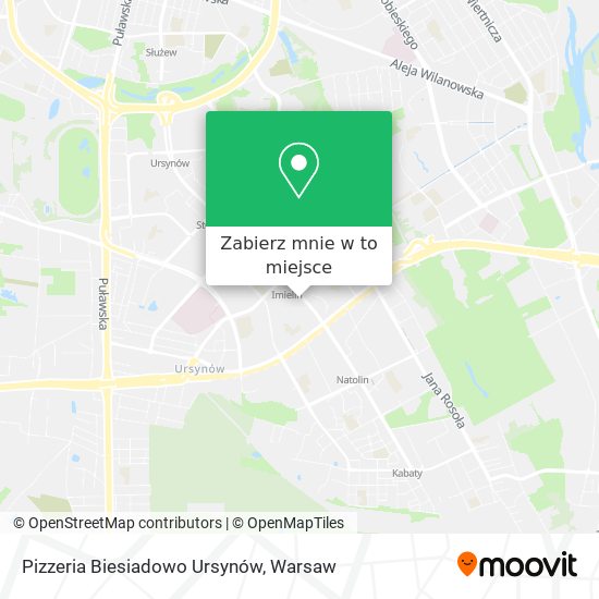 Mapa Pizzeria Biesiadowo Ursynów