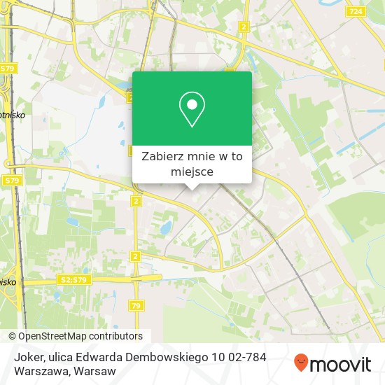 Mapa Joker, ulica Edwarda Dembowskiego 10 02-784 Warszawa