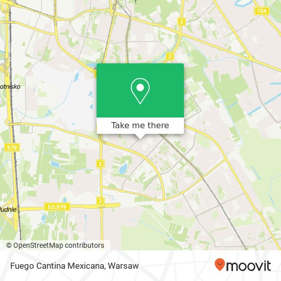 Mapa Fuego Cantina Mexicana, ulica Edwarda Dembowskiego 8A 02-784 Warszawa