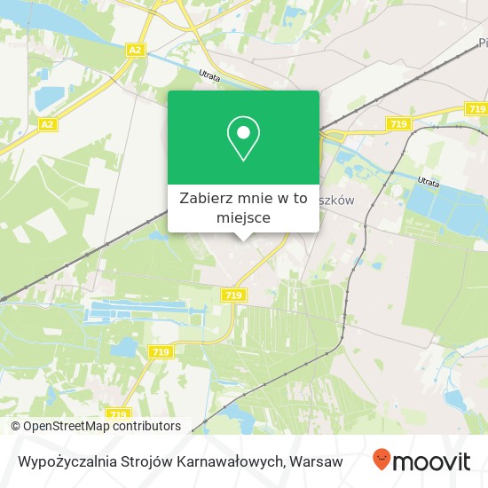 Mapa Wypożyczalnia Strojów Karnawałowych, ulica Jasna 2 05-800 Pruszkow