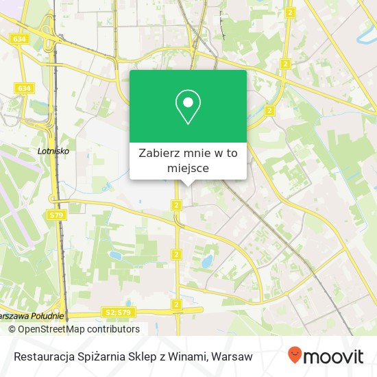 Mapa Restauracja Spiżarnia Sklep z Winami, ulica Wawrzynca Surowieckiego 10C 02-785 Warszawa