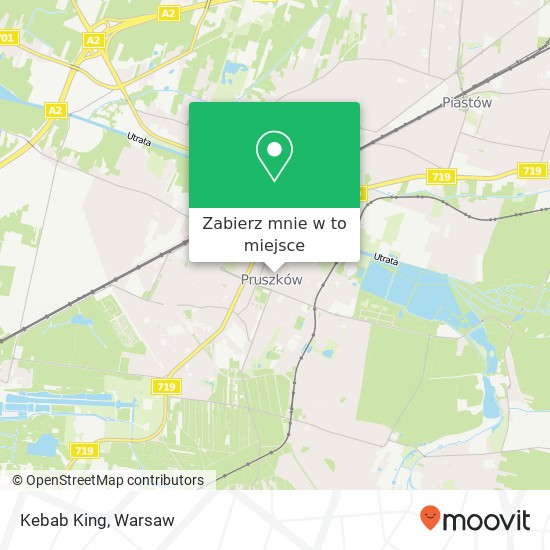 Mapa Kebab King, ulica Kraszewskiego 05-800 Pruszkow