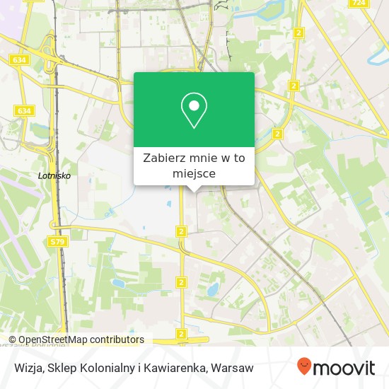 Mapa Wizja, Sklep Kolonialny i Kawiarenka, ulica Wawrzynca Surowieckiego 2 02-785 Warszawa