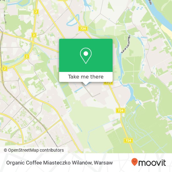 Mapa Organic Coffee Miasteczko Wilanów, ulica Franciszka Klimczaka 17 02-972 Warszawa