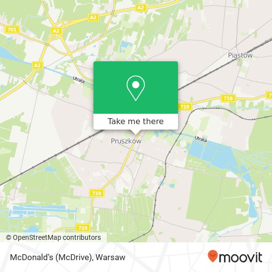 Mapa McDonald's (McDrive), ulica Tadeusza Kosciuszki 17 05-800 Pruszkow