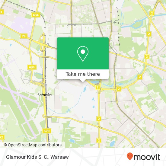 Mapa Glamour Kids S. C., aleja Wyscigowa 02-681 Warszawa