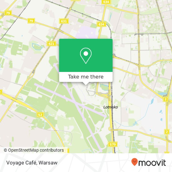 Mapa Voyage Café, ulica Zwirki i Wigury 02-143 Warszawa