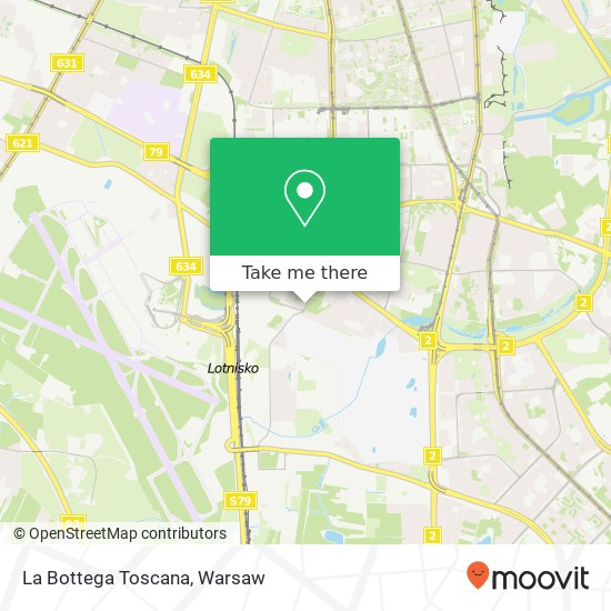 Mapa La Bottega Toscana, ulica Obrzezna 1 02-691 Warszawa