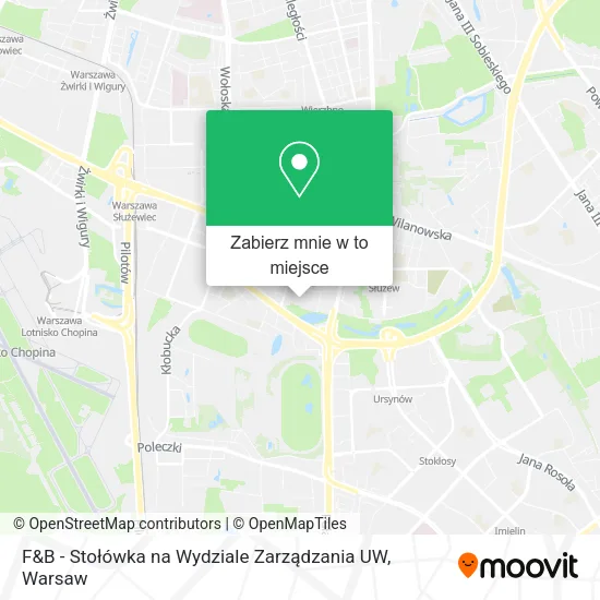 Mapa F&B - Stołówka na Wydziale Zarządzania UW