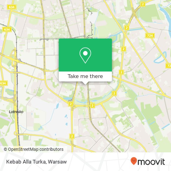 Mapa Kebab Alla Turka, ulica Walbrzyska 02-741 Warszawa