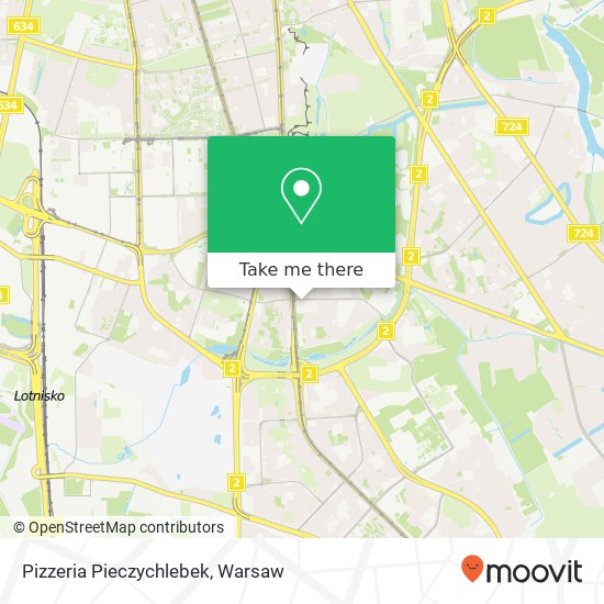 Mapa Pizzeria Pieczychlebek, ulica Walbrzyska 5 02-739 Warszawa