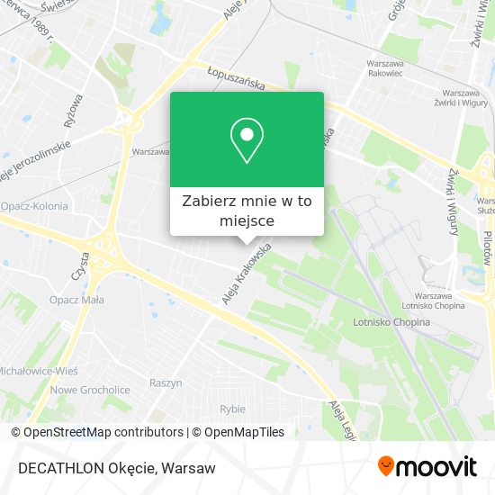 Mapa DECATHLON Okęcie