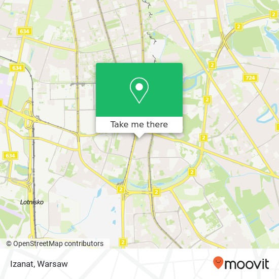 Mapa Izanat, ulica Michala Wolodyjowskiego 69 02-724 Warszawa