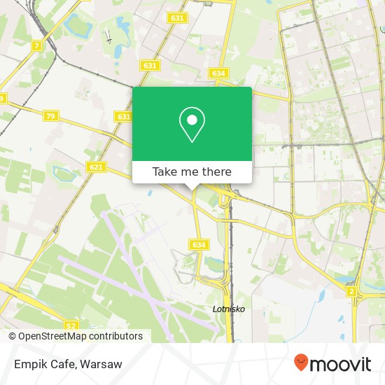 Mapa Empik Cafe, ulica Zwirki i Wigury 1 00-906 Warszawa