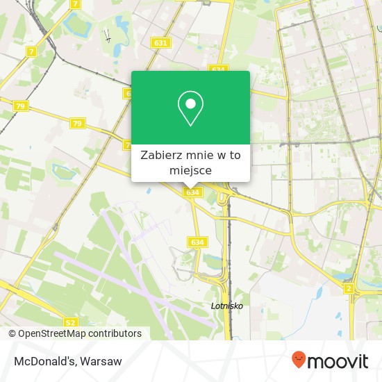 Mapa McDonald's, ulica Zwirki i Wigury 1 00-906 Warszawa