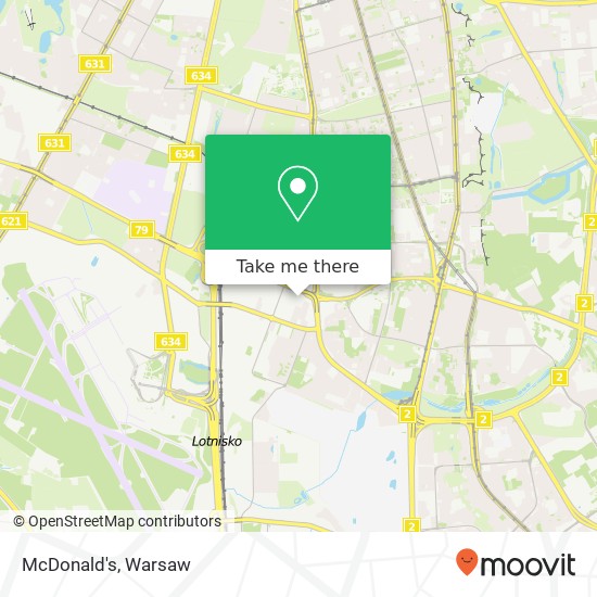 Mapa McDonald's, ulica Marynarska 15 02-676 Warszawa