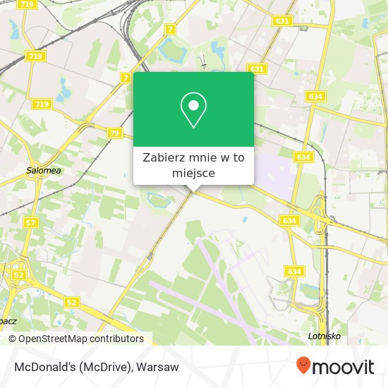 Mapa McDonald's (McDrive), ulica 17 Stycznia 65 02-146 Warszawa