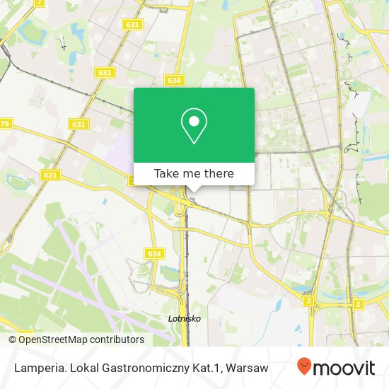 Mapa Lamperia. Lokal Gastronomiczny Kat.1, ulica Suwak 4 02-676 Warszawa