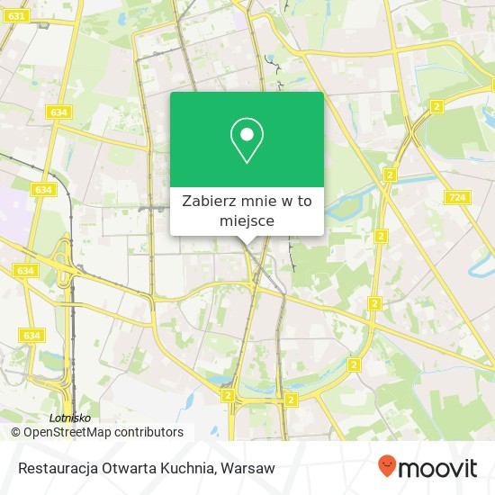 Mapa Restauracja Otwarta Kuchnia, aleja Niepodleglosci 18 02-653 Warszawa