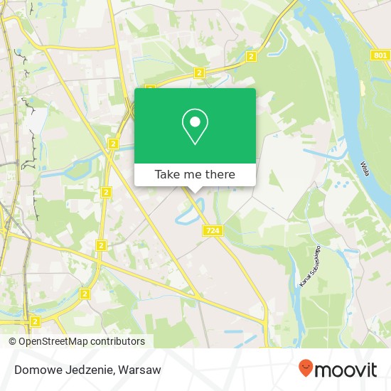 Mapa Domowe Jedzenie, ulica Okrezna 5A 02-916 Warszawa