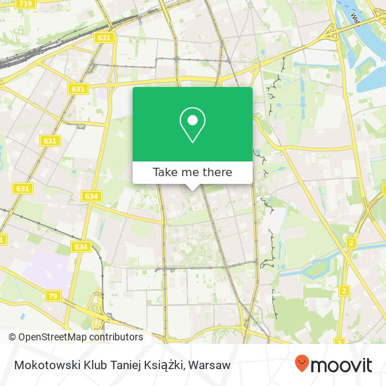 Mapa Mokotowski Klub Taniej Książki