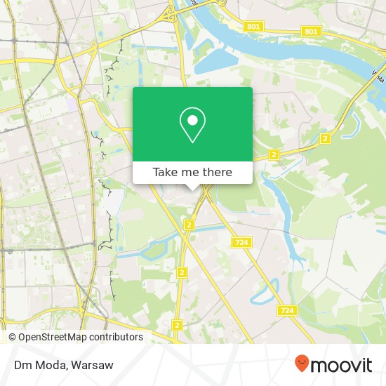 Mapa Dm Moda, aleja Wincentego Witosa 00-728 Warszawa