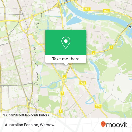 Mapa Australian Fashion, aleja Wincentego Witosa 00-728 Warszawa