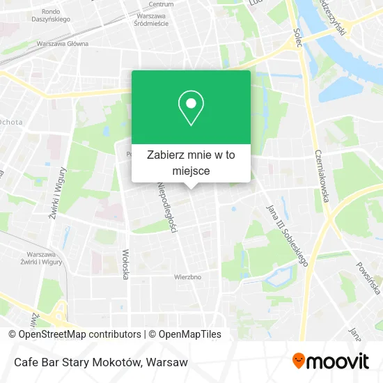 Mapa Cafe Bar Stary Mokotów