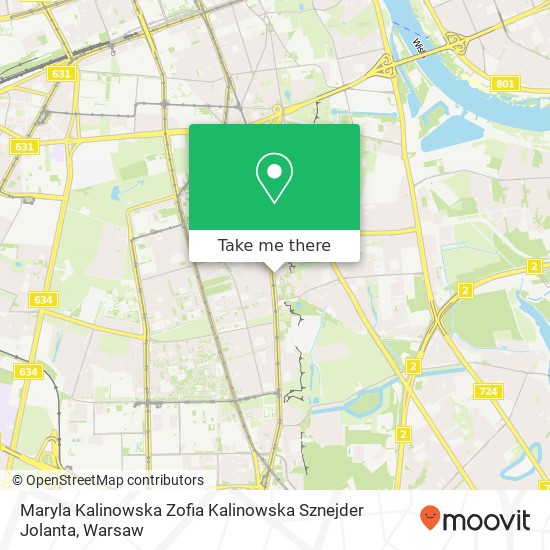 Mapa Maryla Kalinowska Zofia Kalinowska Sznejder Jolanta, ulica Pulawska 67 02-595 Warszawa