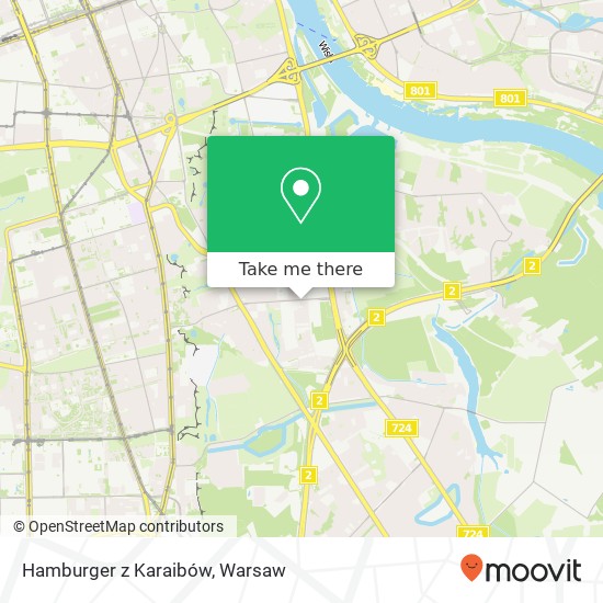 Mapa Hamburger z Karaibów, ulica Chelmska 13 / 17 00-724 Warszawa