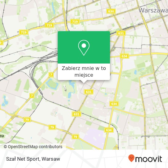 Mapa Szał Net Sport, ulica Urbanistow 1 02-397 Warszawa