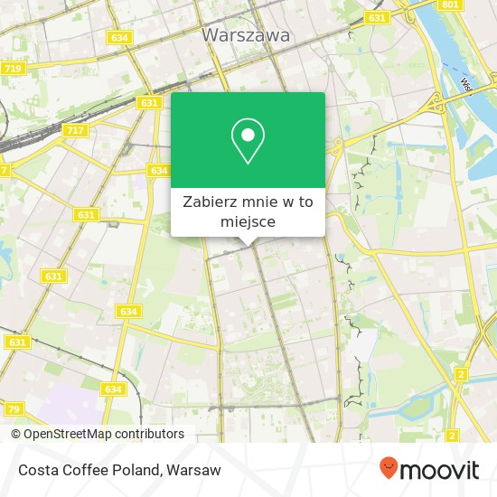 Mapa Costa Coffee Poland, ulica Rakowiecka 41 02-521 Warszawa