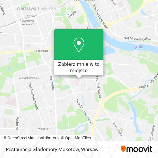 Mapa Restauracja Głodomory Mokotów