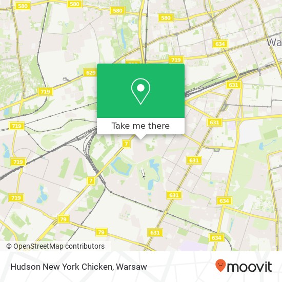 Mapa Hudson New York Chicken, ulica Opaczewska 02-201 Warszawa