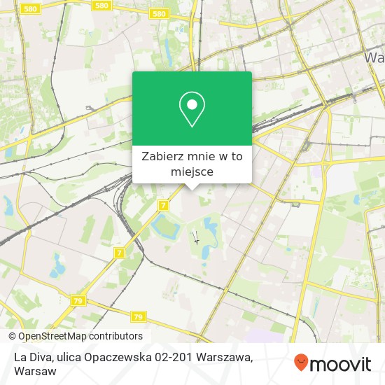 Mapa La Diva, ulica Opaczewska 02-201 Warszawa