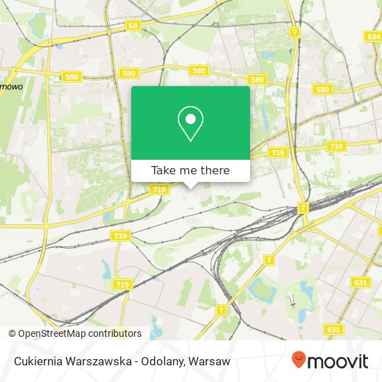 Mapa Cukiernia Warszawska - Odolany, ulica Jana Kazimierza 01-248 Warszawa