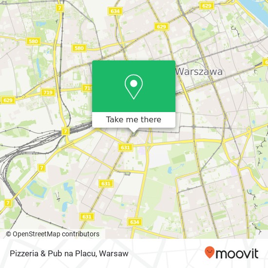 Mapa Pizzeria & Pub na Placu, plac Gabriela Narutowicza 1 02-321 Warszawa