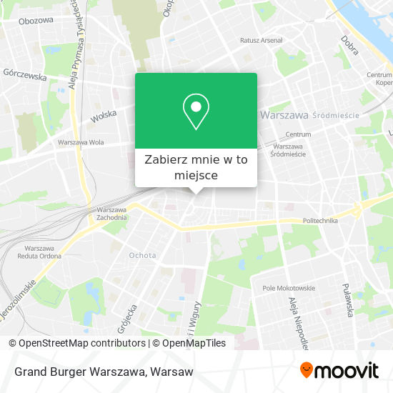 Mapa Grand Burger Warszawa